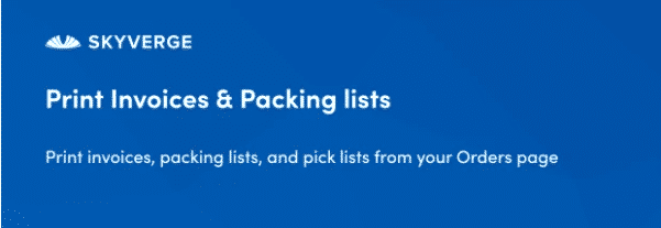 WooCommerce Print Invoices Packing lists