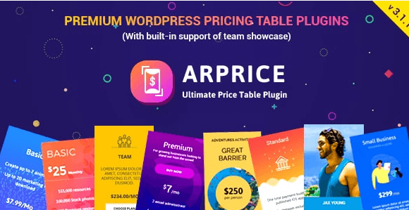 ARPrice v3.1.1 NULLED plugin for creating price tables WordPress