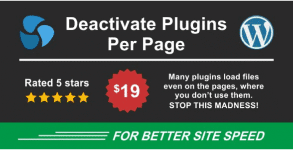Deactivate Plugins Per Page Improve WordPress Performance