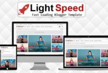 Blog Light Speed ​​y plantilla de blog adaptable