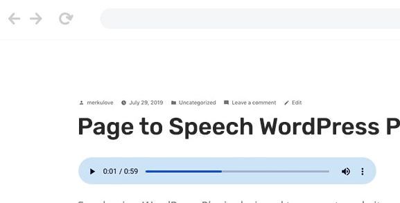 Plugin de pagina a voz de Speaker WordPress