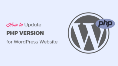 Actualice la versión de PHP para su sitio web de WordPress