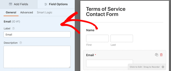 Personalizar un solo campo de formulario