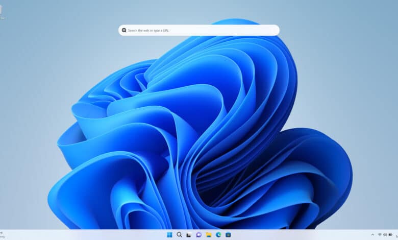 Web search bar appears in the latest Windows 11 preview